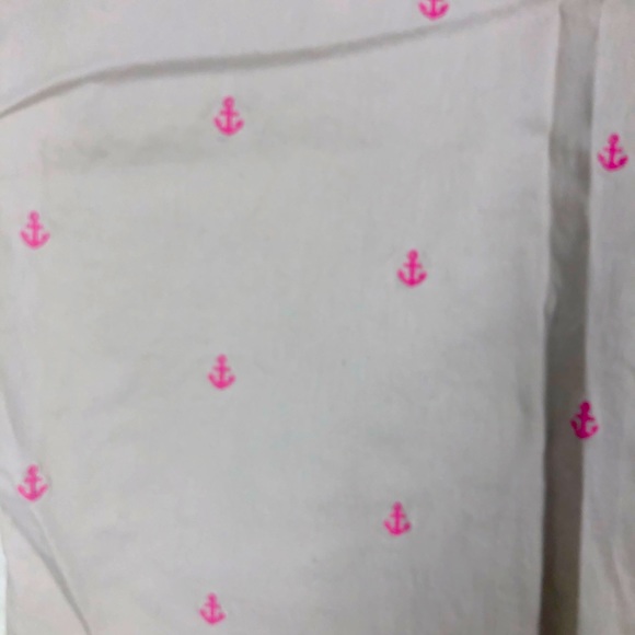 Charter Club Plus Size 18 Nautical Bermuda Shorts w/Pink Anchors Graphic Beige - Picture 4 of 7